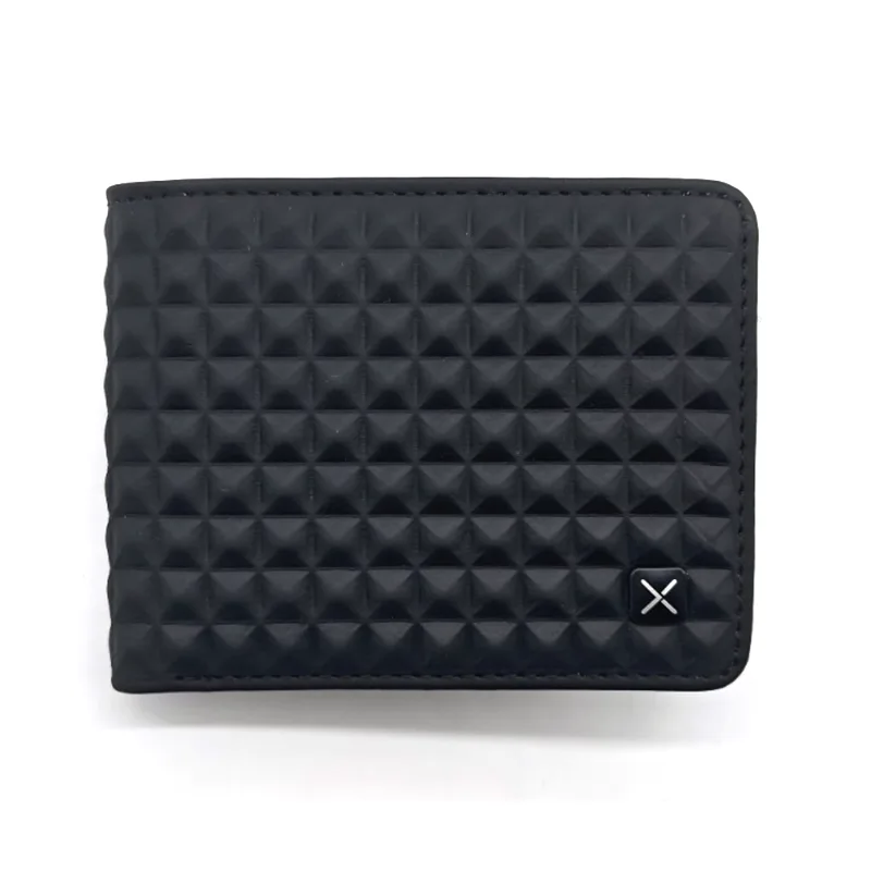 Unjuran piramid dompet pu bifold untuk lelaki