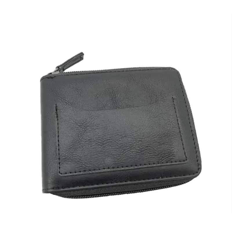 Dompet Zip Dengan Slot Kad Depan Untuk Lelaki